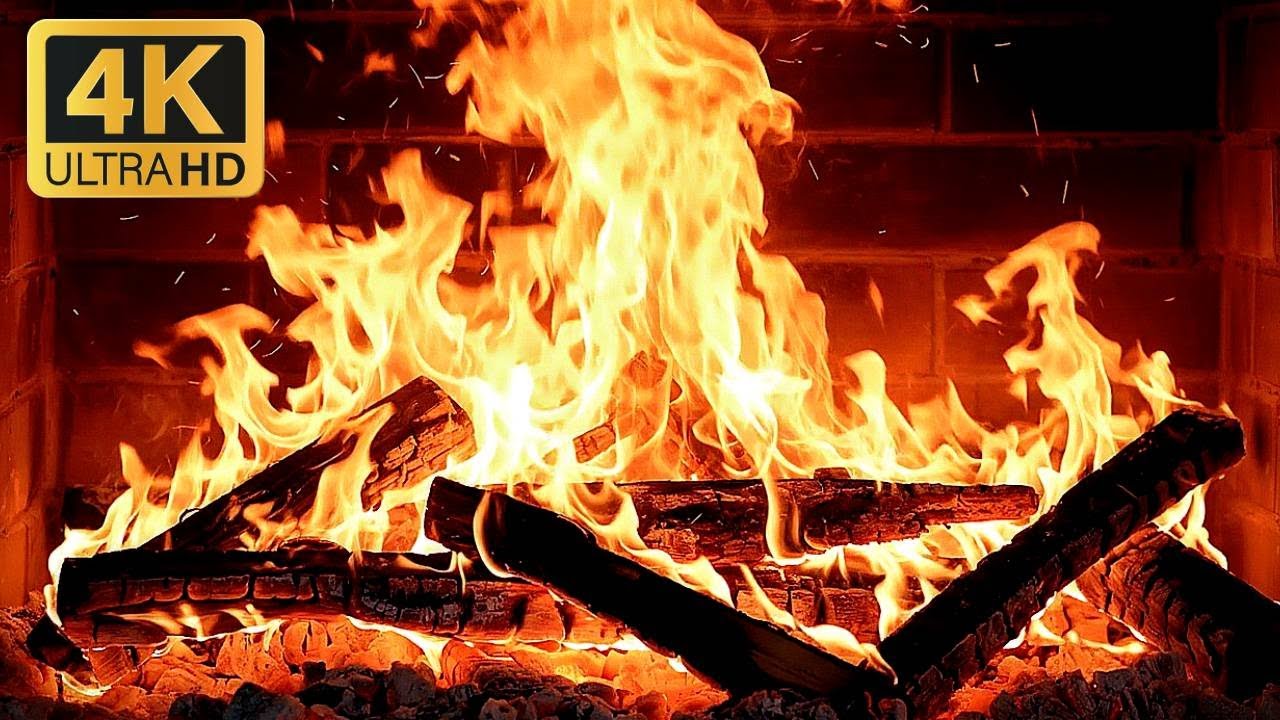 🔥 Pure Fireplace Ambience (4K UHD). Escape with Gentle Crackling Sounds for Meditation & Total Peace