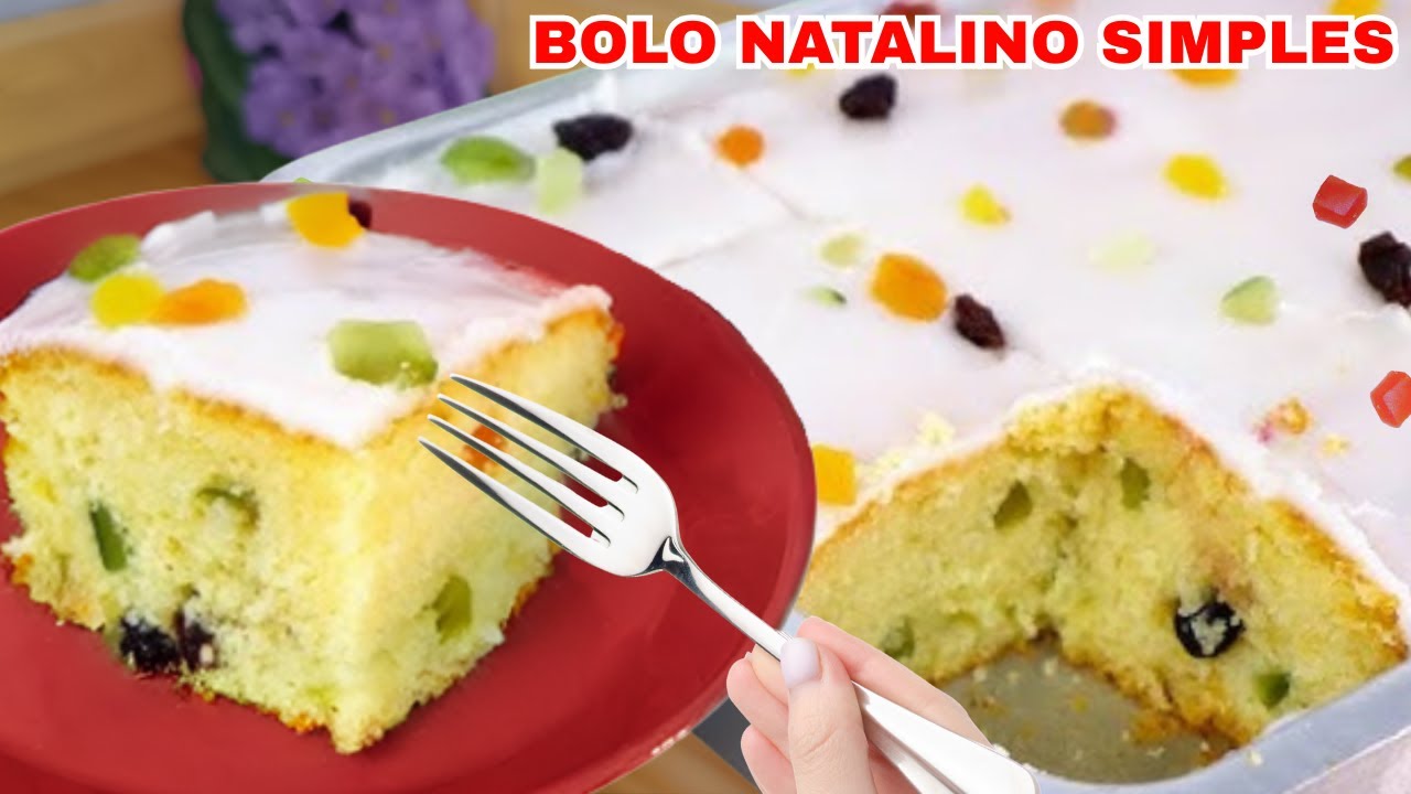 BOLO SIMPLES NATALINO -  TUDO NO LIQUIDIFICADOR - SUPER SIMPLES DE FAZER E DELICIOSO