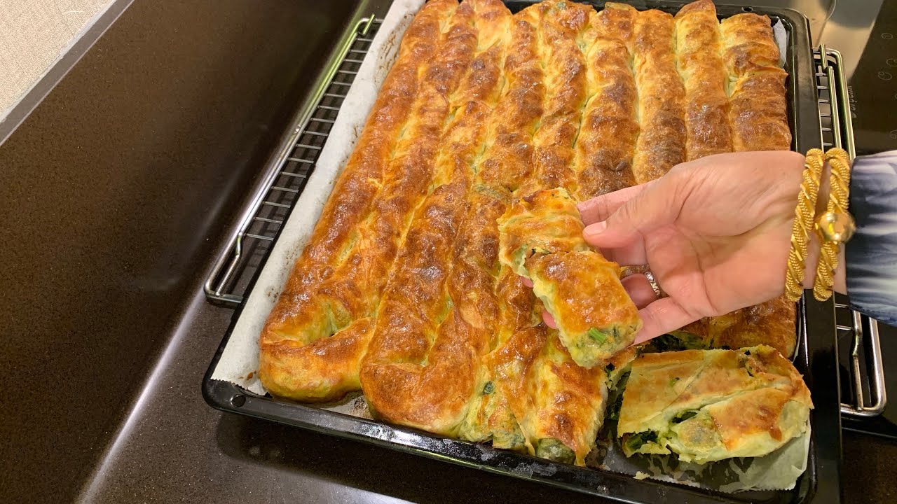 HAZIR YUFKADAN EL AÇMASI TADINDA ISPANAKLI 🥬KOL BÖREĞİ TARİFİ 👌‼️💯