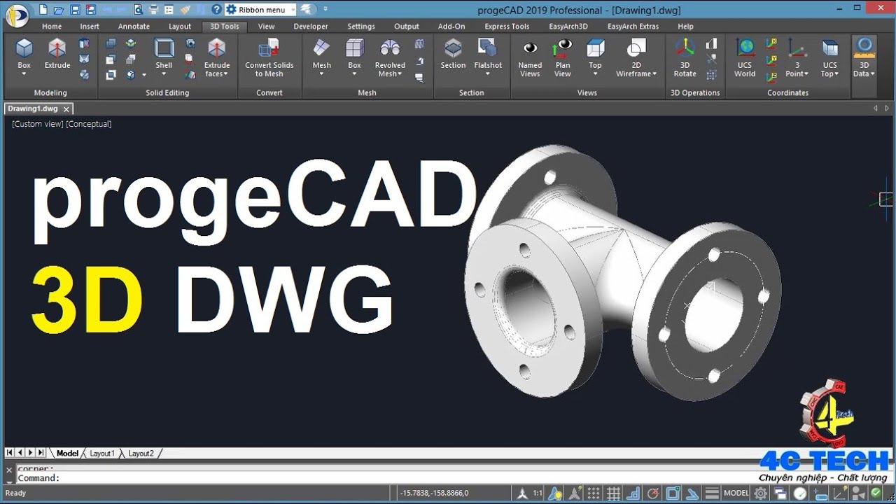 PROGECAD 3D | Thiết kế CAD 3D tr&ecirc;n phần mềm progeCAD
