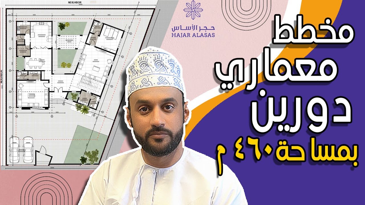 شرح مخطط دورين بمساحة 460 متر مربع