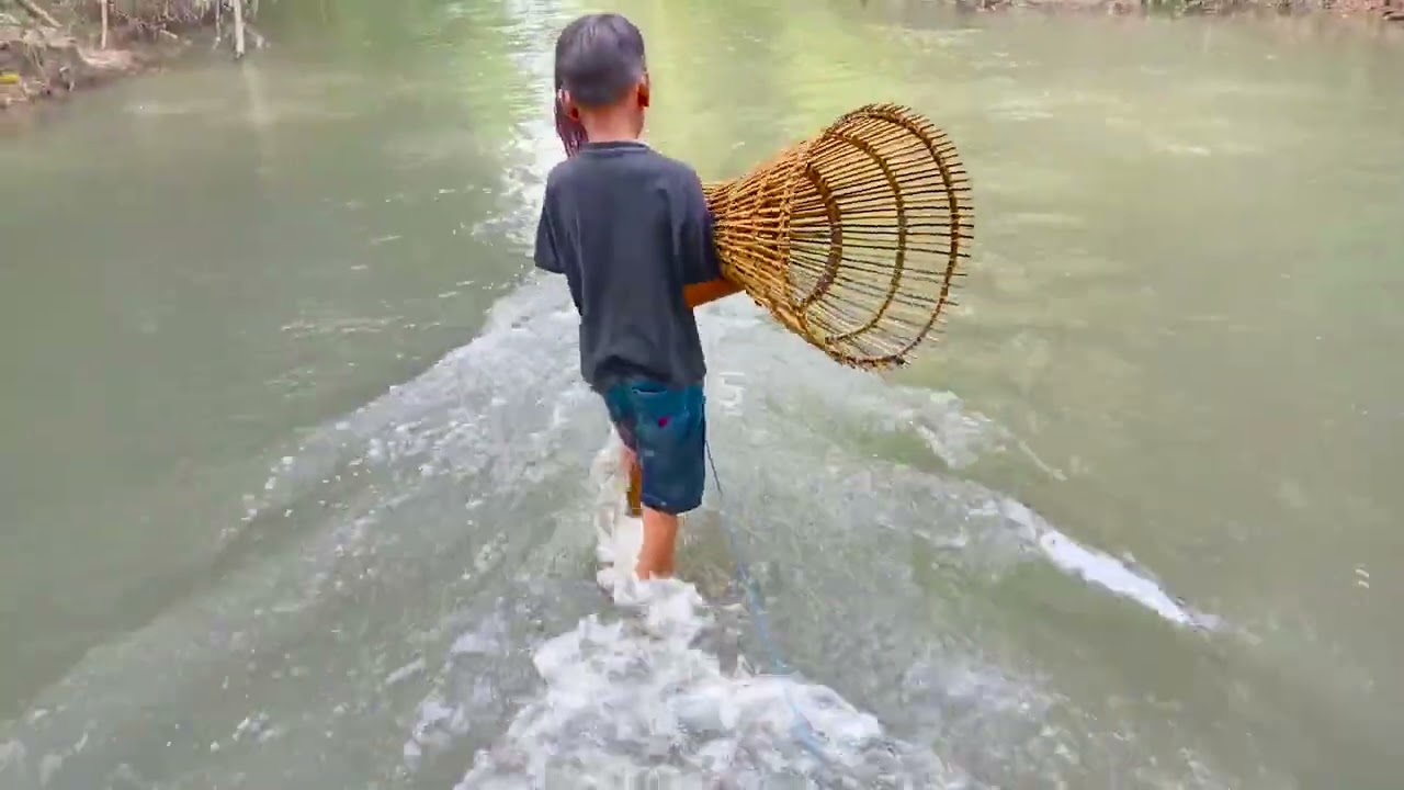 Tanpa Jaring & Racun! Perangkap Ikan Bambu Alami di Alam Liar