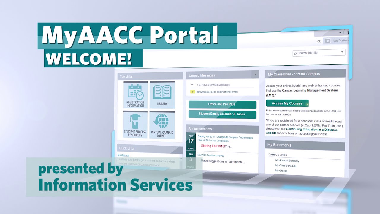 Welcome to the new MyAACC Portal