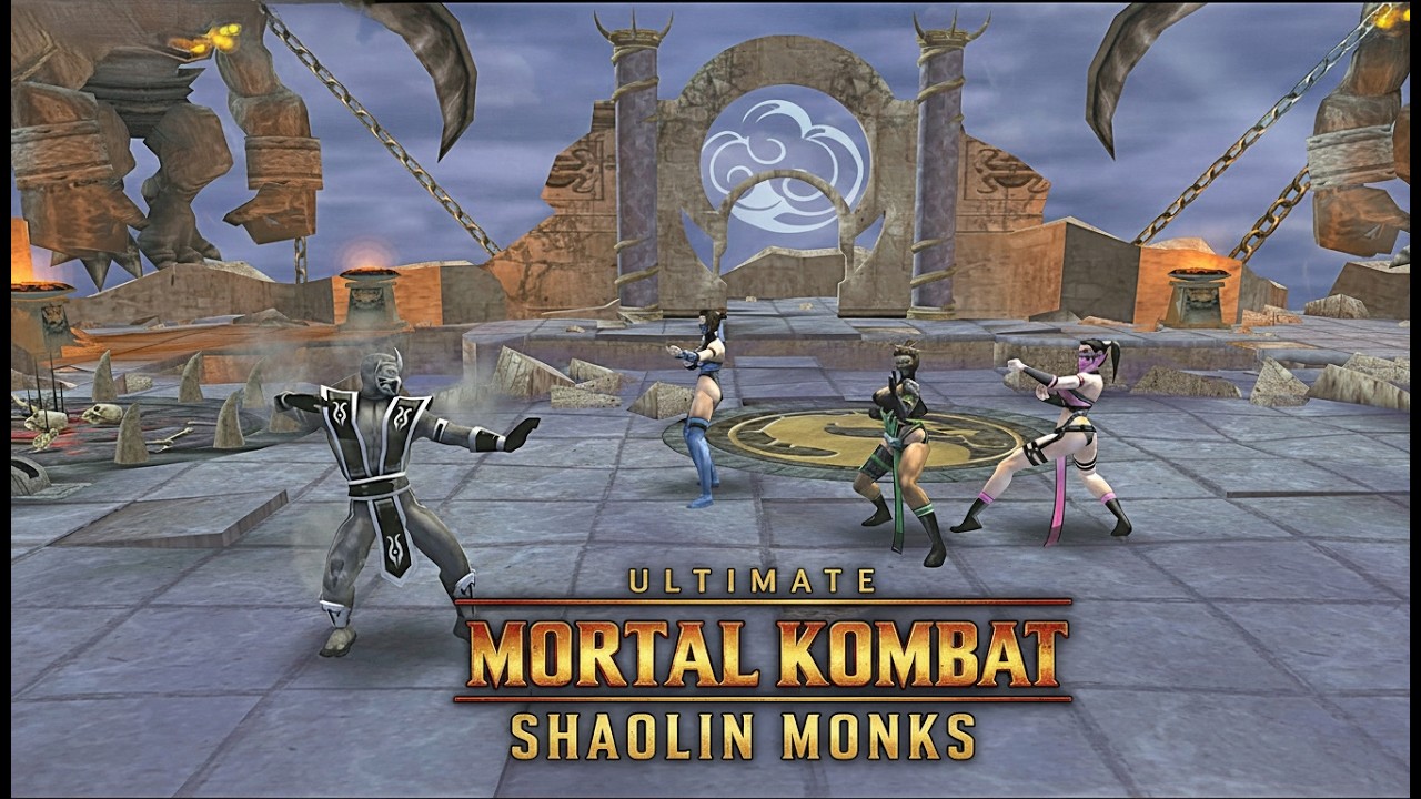 Mod V 2 Ultimate Mortal Kombat Shaolin Monks Com SMOKE ! Em 4K ps2 Emu parte 5