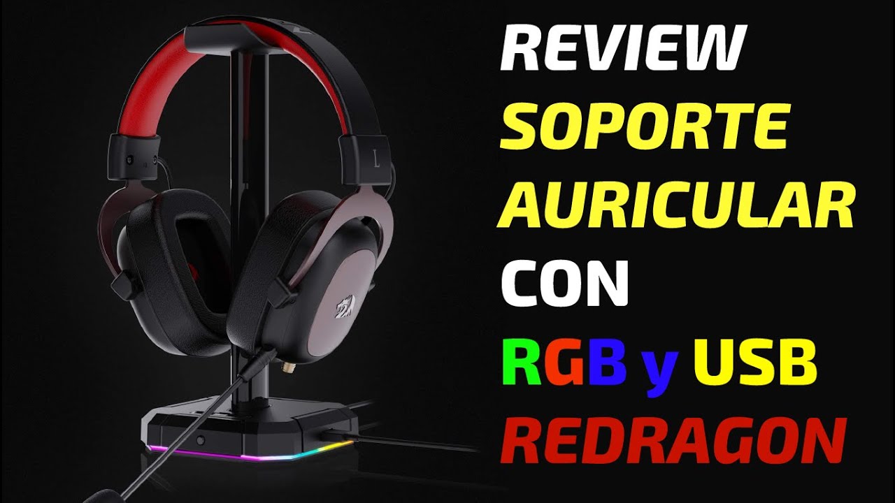 Review - Unboxing soporte auriculares RGB Redragon SCEPTER PRO HA300