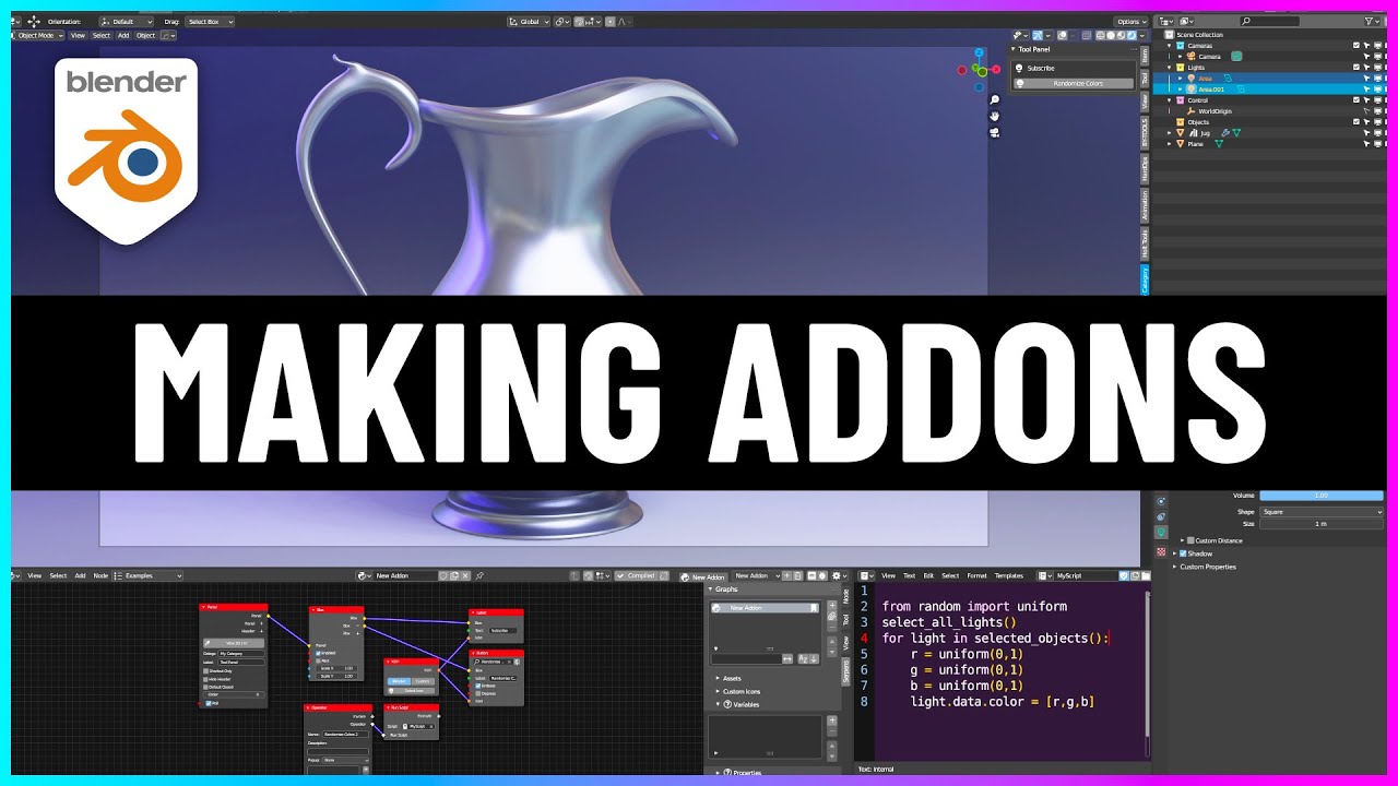 The EASIEST Way to Make Addons for Blender! (Serpens + EasyBPY)