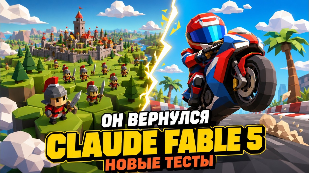 Тестирую Claude Fable 5 - клон Civilization и 3D-гонки на мотоциклах