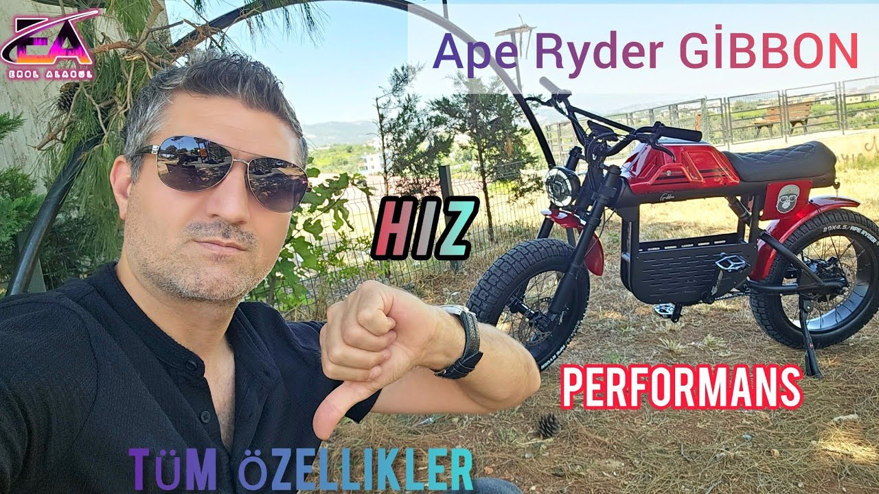 Ape Ryder Gibbon Elektrikli Bisiklet Performans Sürüşü ve Ayrıntılar 