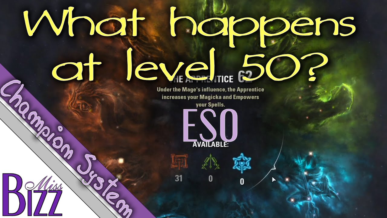 What Happen at Level 50 in ESO? Reaching max rank Elder Scroll Online - Gear and Championship System