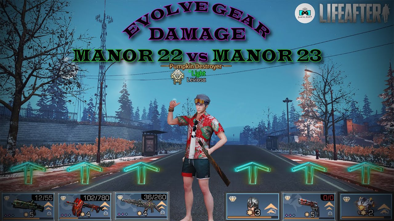 [Guider Of Dawn] DAMAGE EVOLVE GEAR MANOR 22 vs MANOR 23 - MY JOURNEY LIFEAFTER