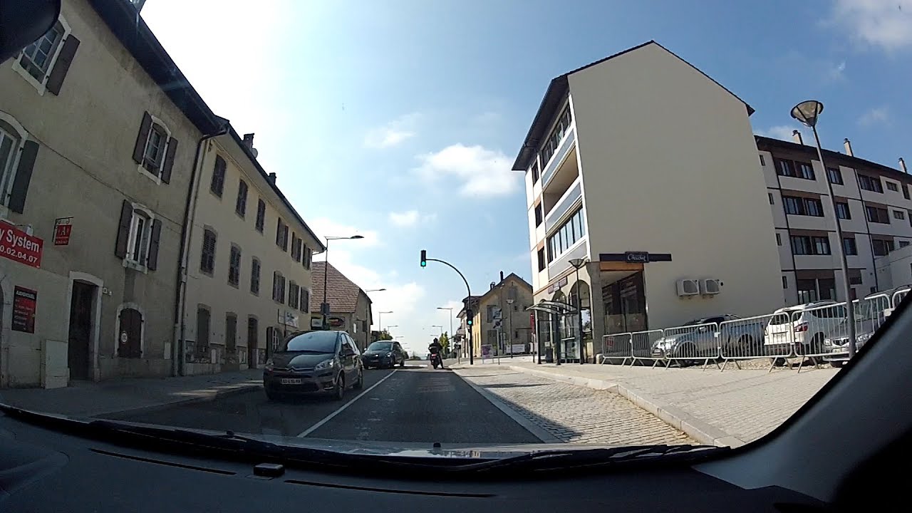 Driving through Cruseilles, Haute-Savoie (Upper Savoy), France &ndash; onboard camera