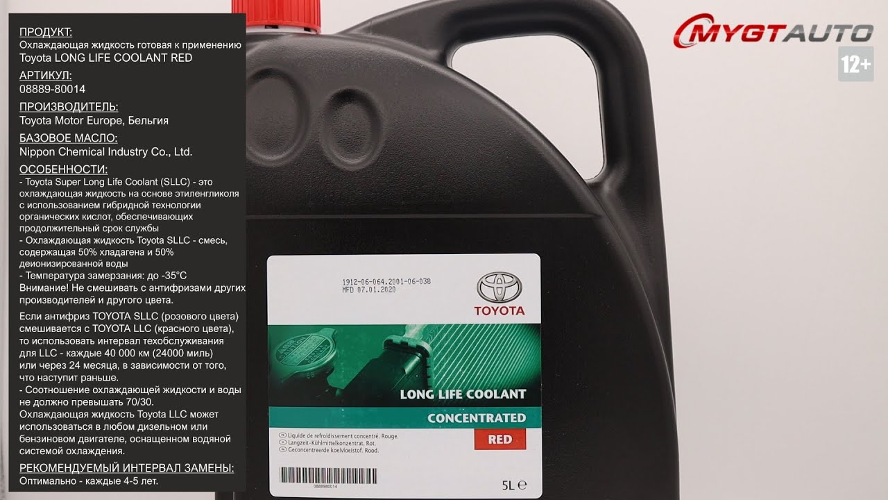 Ready-to-use coolant Toyota Long Life Coolant Red 08889-80014 #ANTON_MYGT