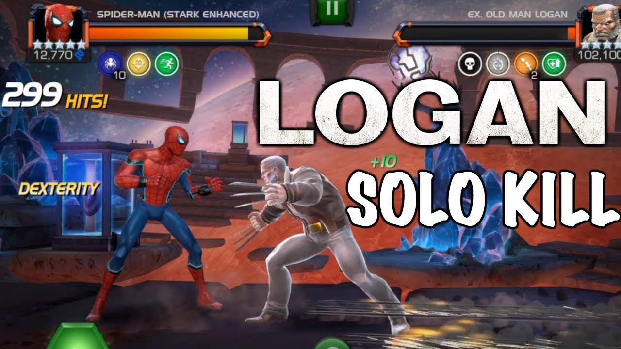 Labyrinth Solo Kill, Ex. Old Man Logan Vs. Spider-Man (Stark Enhanced) | Marvel Contest of Champions