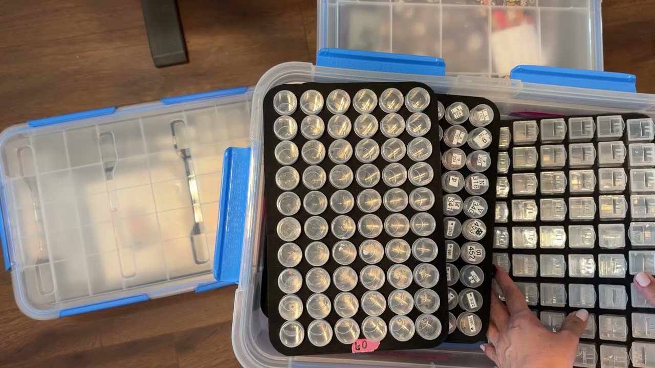 Organizing My Diamond Painting Storage Containers//Condensing or Tossing?!?! Organizing the Crafts