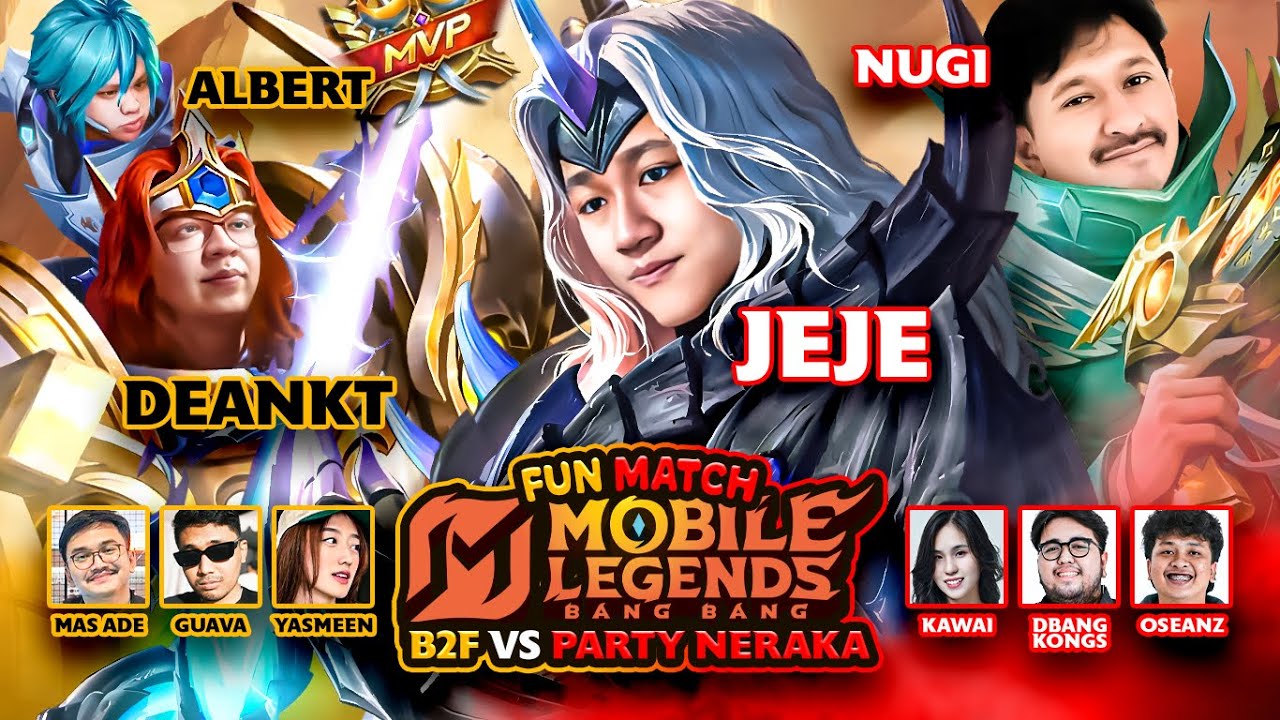 BIG MATCH B2F VS PARTY NERAKA | JEJE VS ALBERT BERTEMU DI JUNGLE