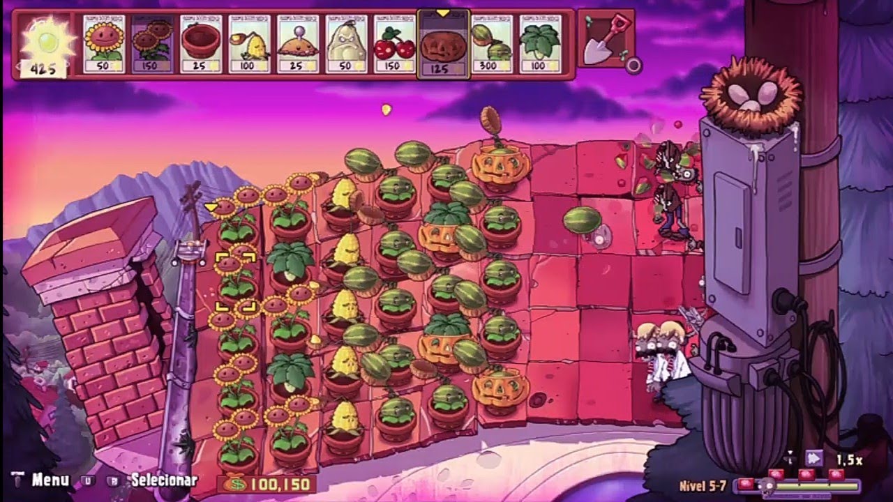 Plants vs. Zombies™: Replanted. Modo Descanse Em Paz, (Tentando dnv Telhado!)