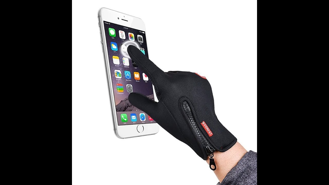 Luva de inverno touch screen para esportes