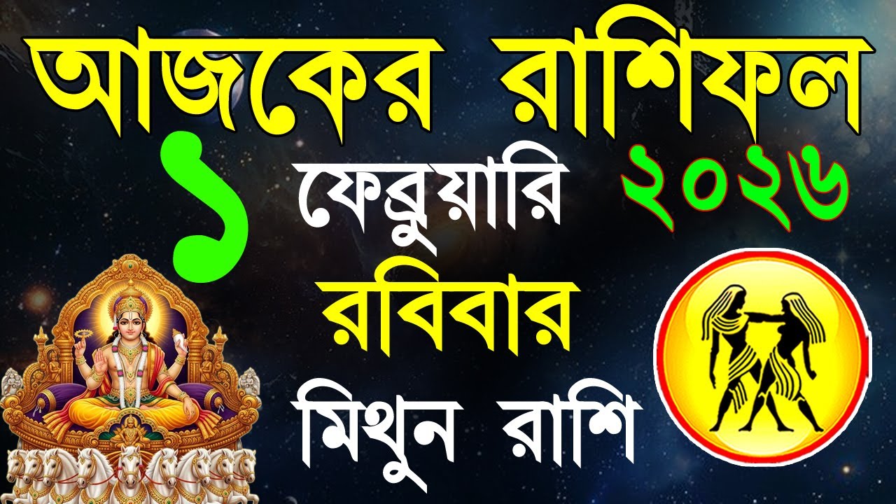 Ajker Rashifal 1 Fabruary bangla 2026|মিথুন রাশিফল ১ফেব্রুয়ারি |Mithun Rashi| 