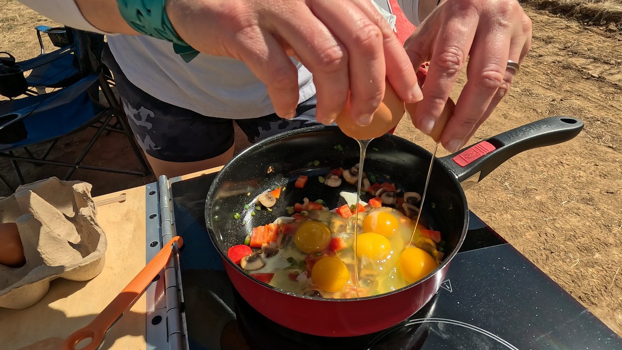 Induction Camp Cooking: Veggie Breakfast Scramble