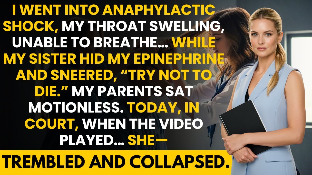 Sister Hid My Epinephrine During Anaphylaxis, Mocking “Try Not to Die” — She Trembled in Court Today