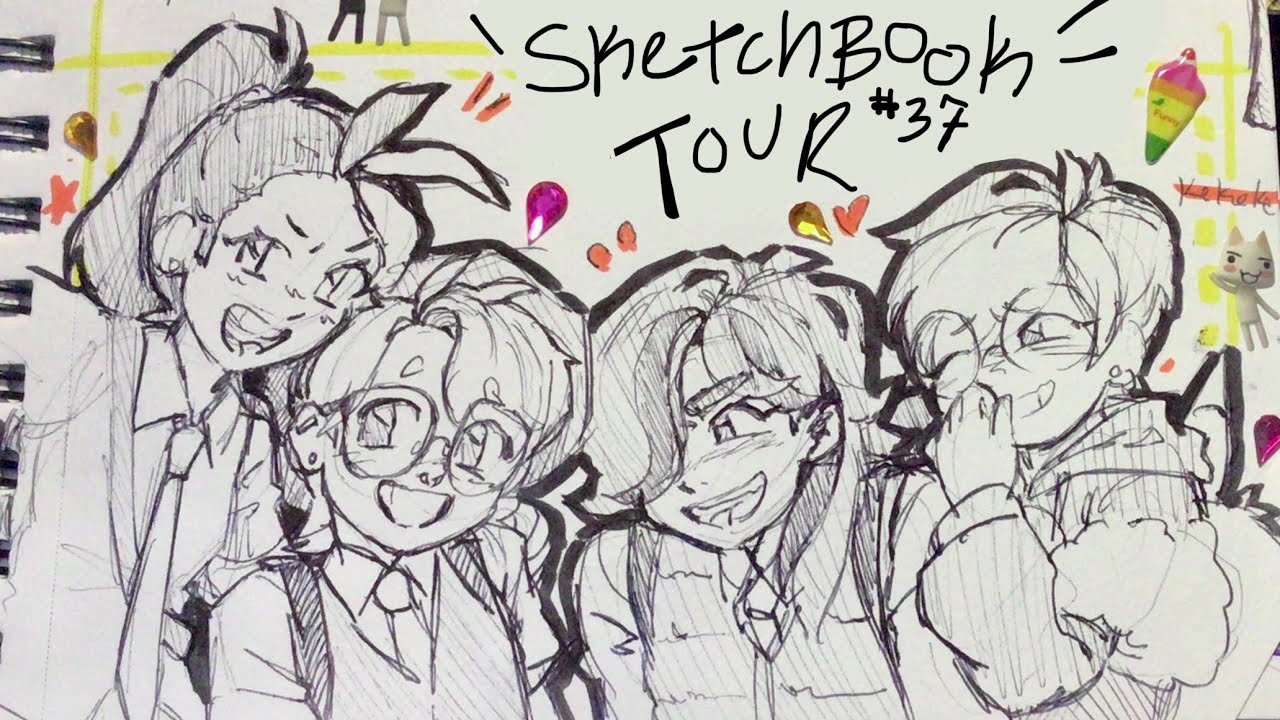 Sketchbook Tour [#37] (part 1) - The one with a LOT of Pokémon art