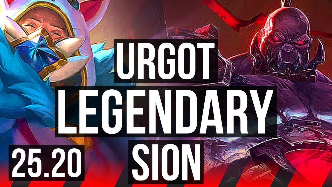 URGOT vs SION (TOP) | Rank 2 Urgot, Legendary, 40k DMG | NA Challenger | 25.20