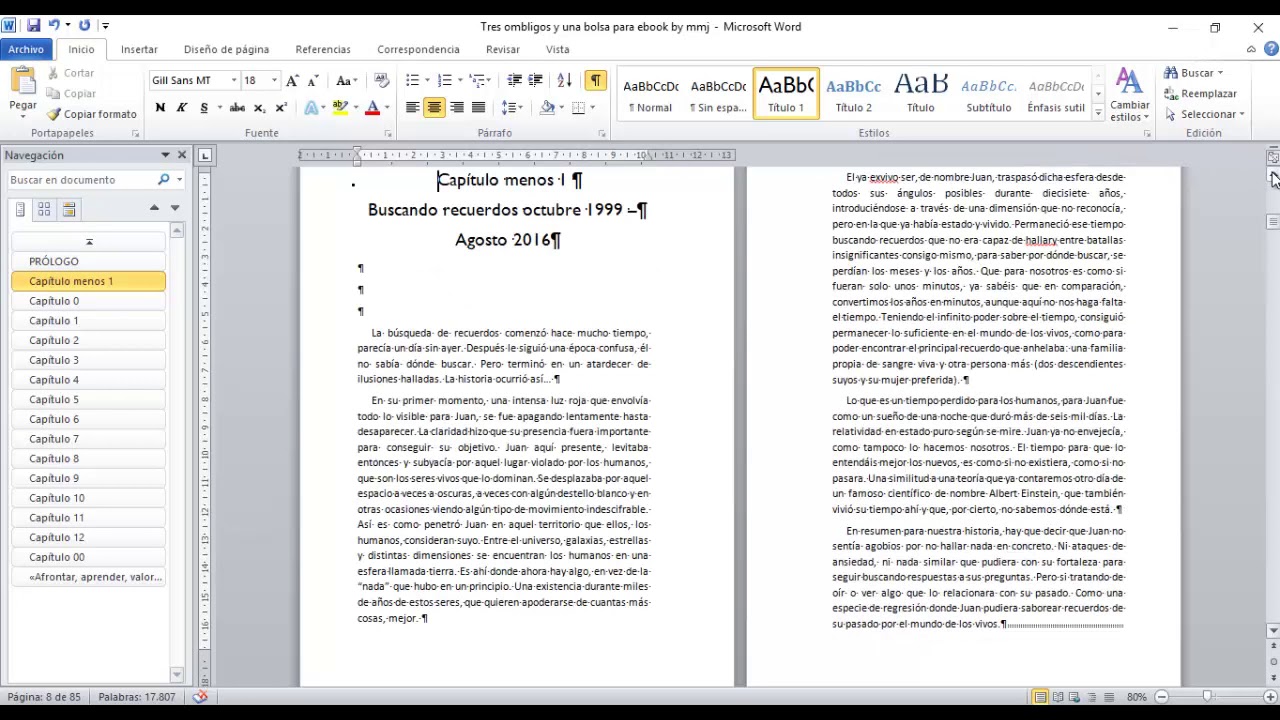 Cómo maquetar un libro (papel) en Word paso a paso