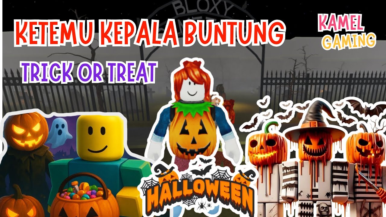 Berburu Permen Game Trick or Treat Helloween | Kamel NgeGame | Roblox Games