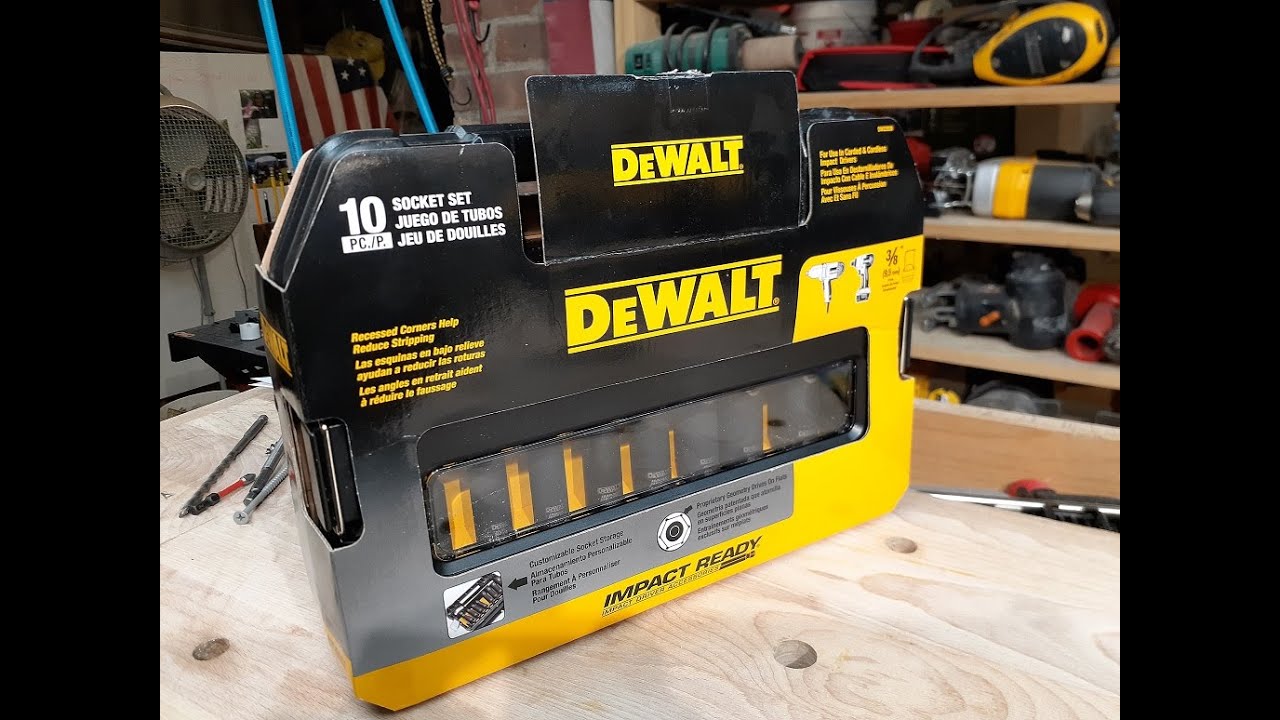 DeWALT 10 PC SOCKET SET  DW22838   IMPACT READY w Impact driver accessories