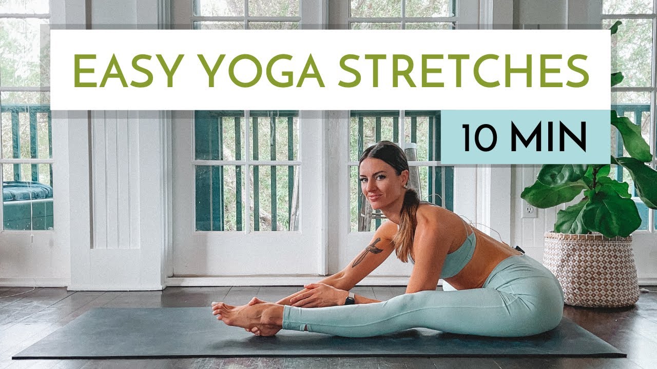 10 Min Yoga Stretch | Easy Stretches to Cool Down and Relax | Yoga with Kate Amber