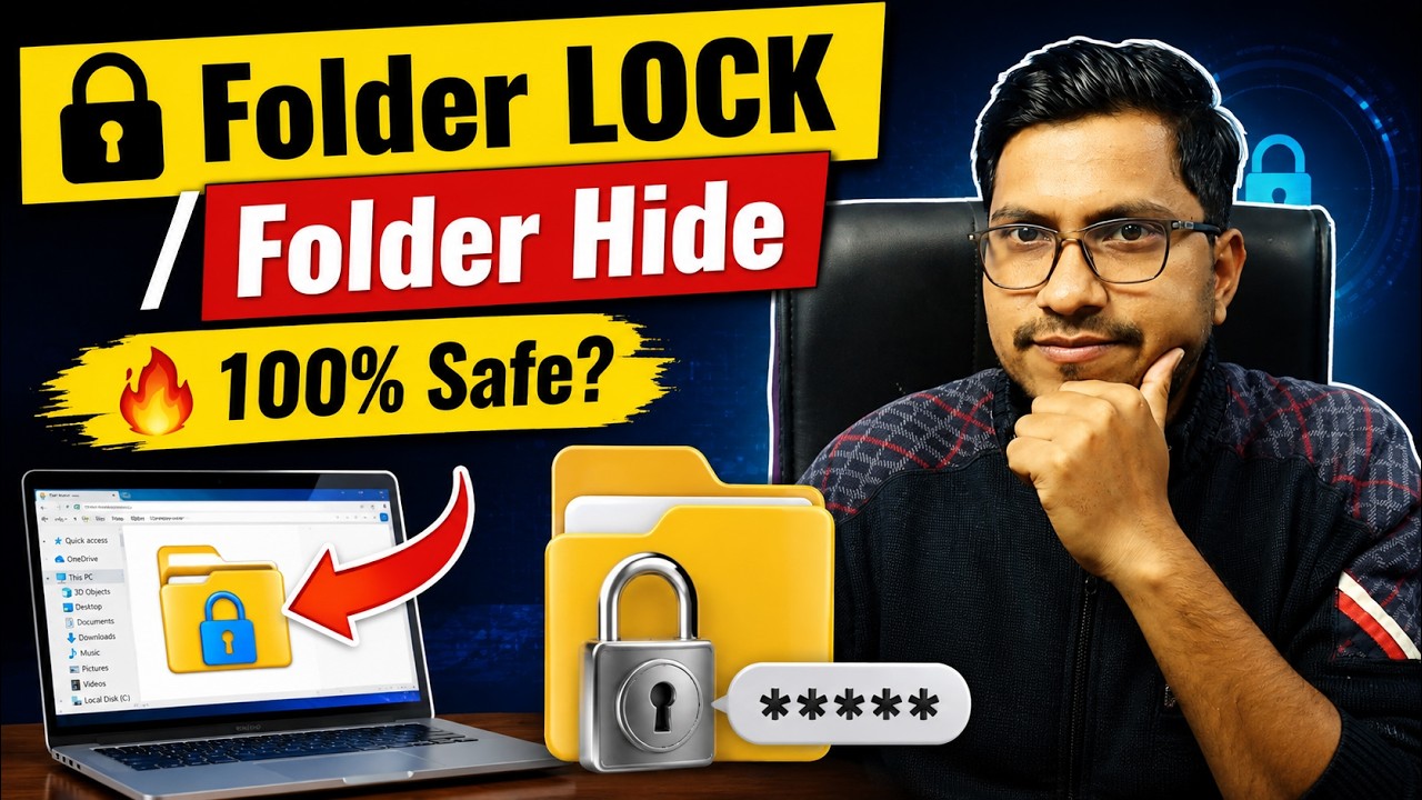 Laptop Me Folder Lock Kaise Lagaye? | Folder Hide Kaise Kare Windows 11/10