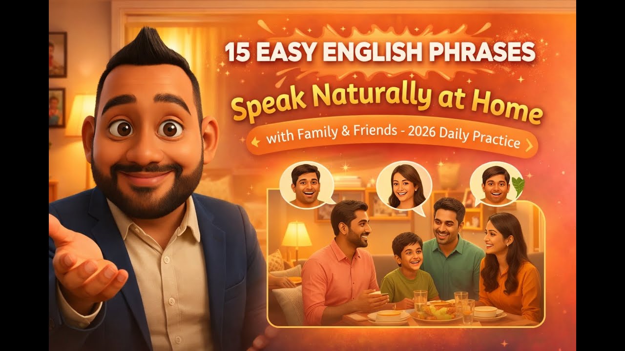 15 Easy English Phrases to  Speak Naturally at Home 2026 Daily Conversation Practice #learnenglish