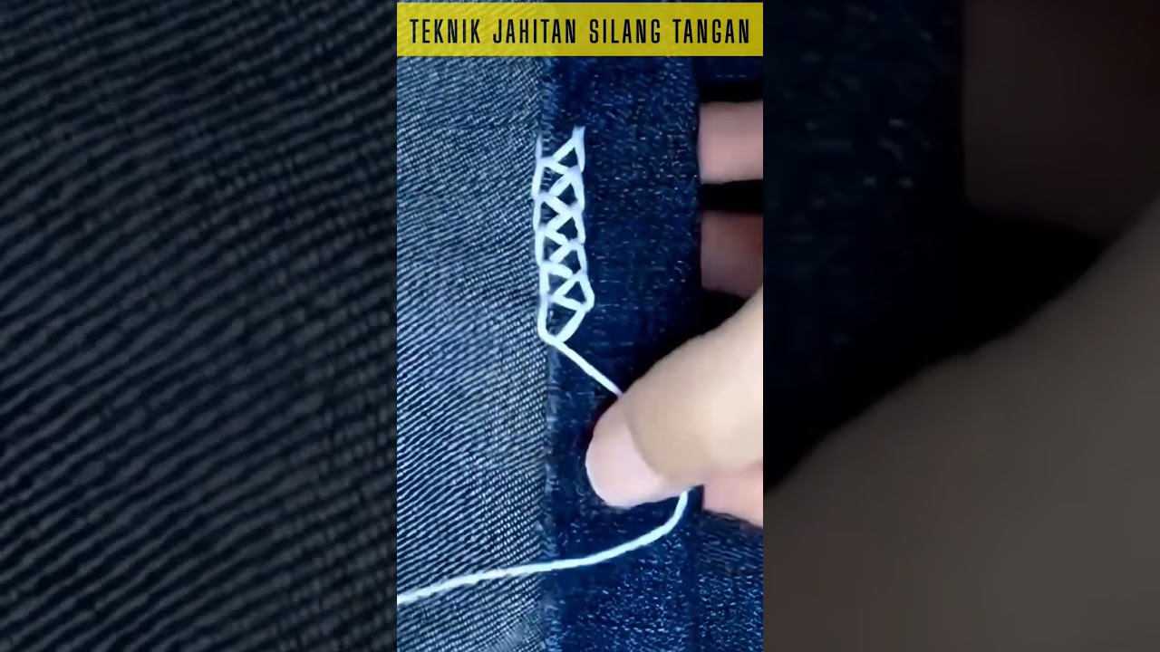 Trik Jahit Tangan: Pola Silang Kreatif untuk Perbaikan Jeans #jahittangan