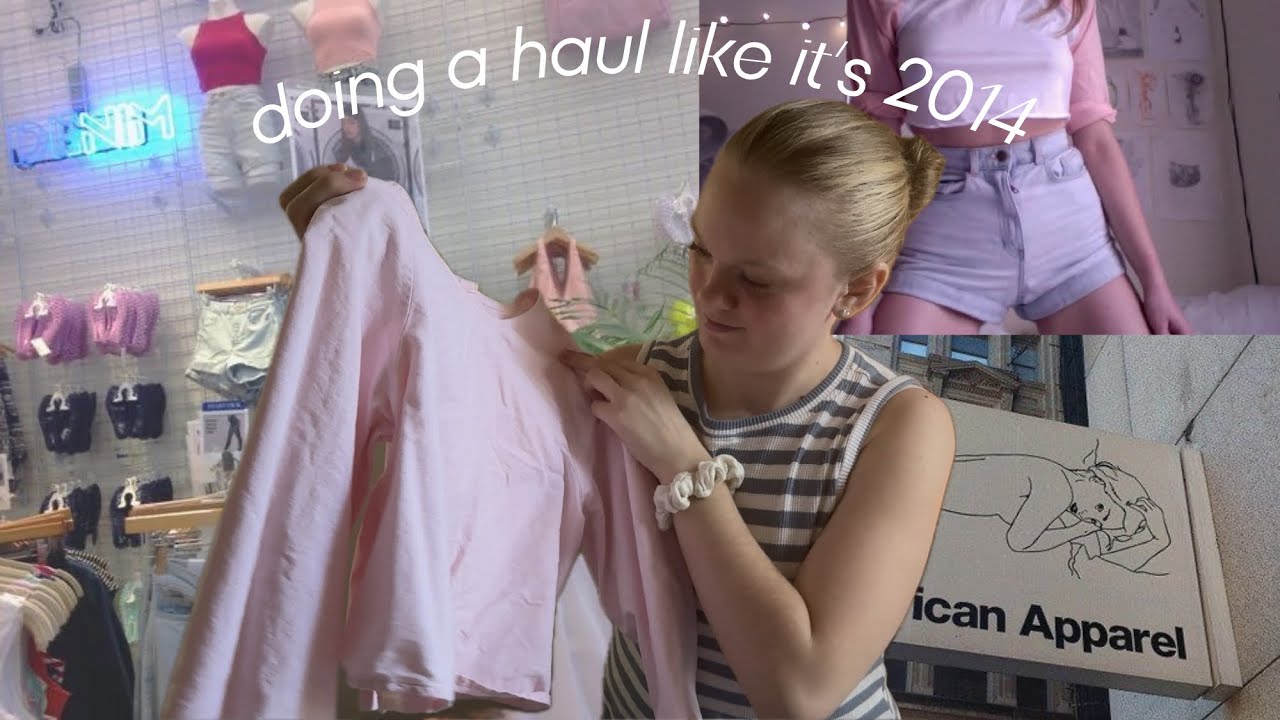 doing a haul like it&rsquo;s 2014 ≽^&bull; ˕ &bull; ྀི≼ my entire thrifted American Apparel collection & more 