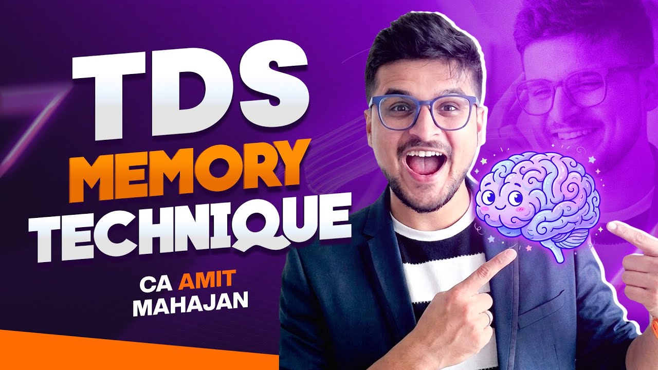 TDS memory technique | 24 Sections in 30 mins | CA Amit Mahajan