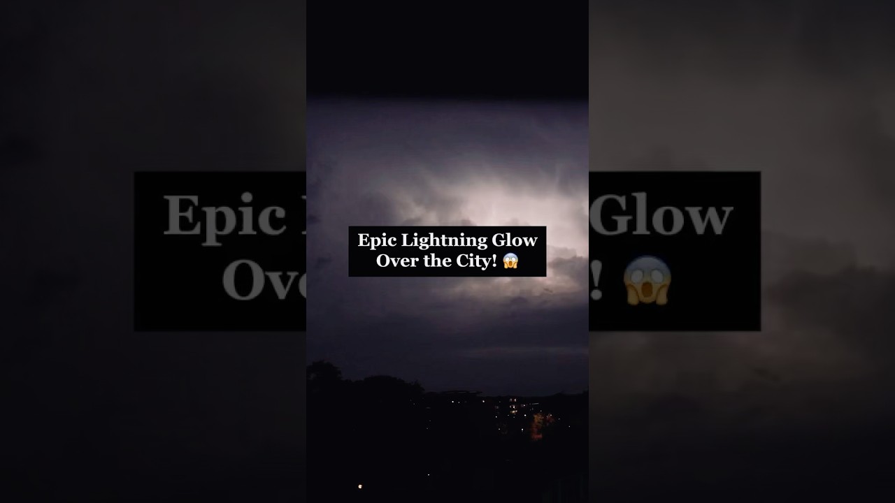 Epic Lightning Glow Over the City at Night | Thunderstorm Illuminates the Skyline