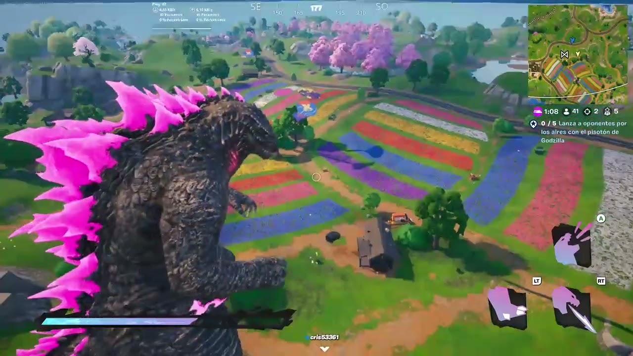 FORNITE dos mancos muy mancos.  fui Godzilla 😍