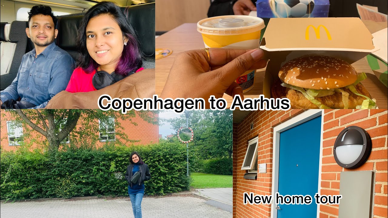 First look of our new home in Denmark | Copenhagen to Aarhus train journey #bdcoupleindenmark
