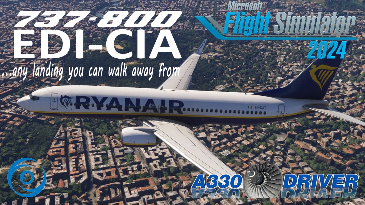 Boeing 737-800 | Slightly Unexpected Ending | Edinburgh - Rome Ciampino Full Flight | Real 737 Pilot