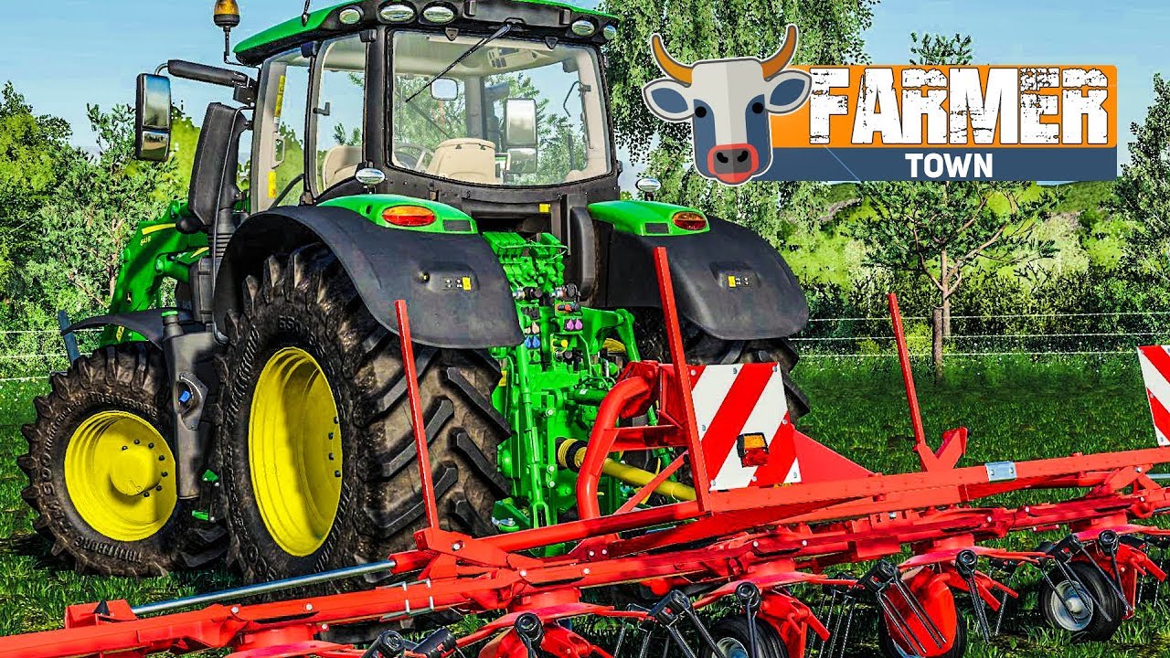 LS19 FarmerTown #47: GRAS wenden: So entsteht Heu für die Kühe! | LANDWIRTSCHAFTS SIMULATOR 19