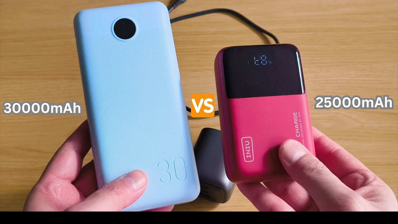 UGREEN USB C Charger 65W 30000mAh vs INIU 25000mAh Charging Test