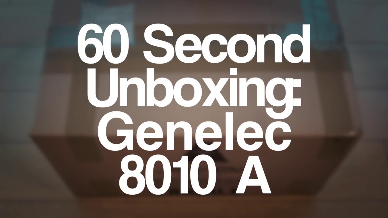 60 Second Unboxing : Genelec 8010A