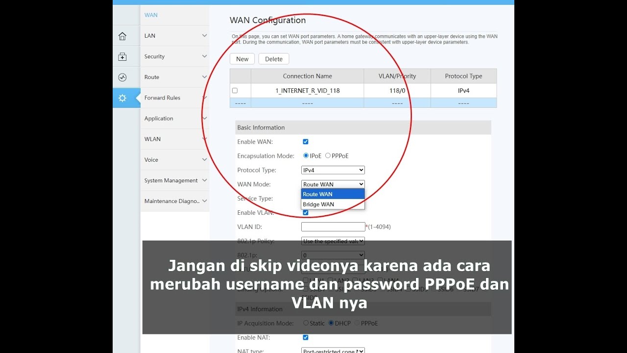 Mengatasi Huawei HG8145V5 tidak ada menu Tambah WAN
