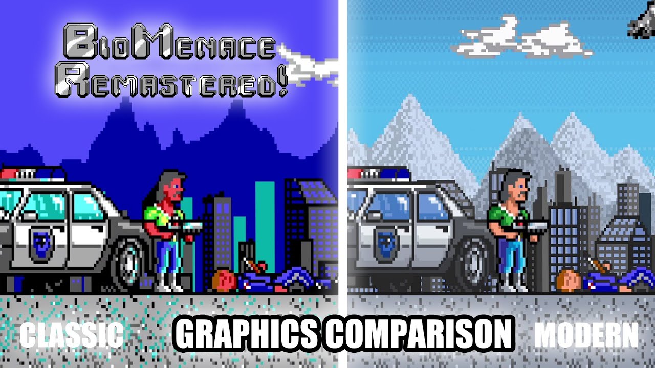 BioMenace Remastered: Graphics Comparison (Classic vs. Modern)