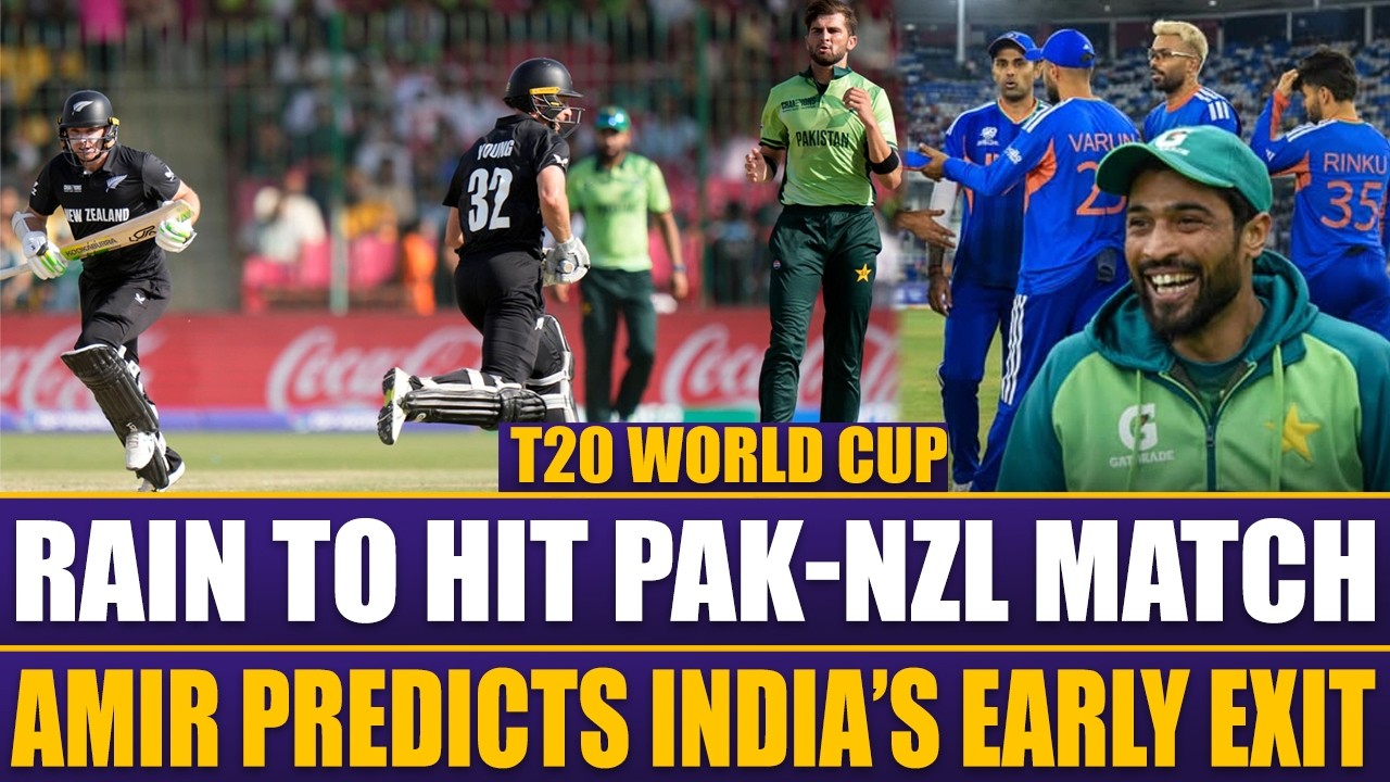 LIVE | Rain to Hit PAK-NZ Super 8 Match | Amir Predicts IND’s early exit | Australian Players Blamed
