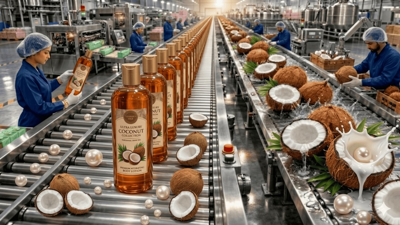 How Coconut Oil Shampoo is Made in Factory | Full Process A to Z