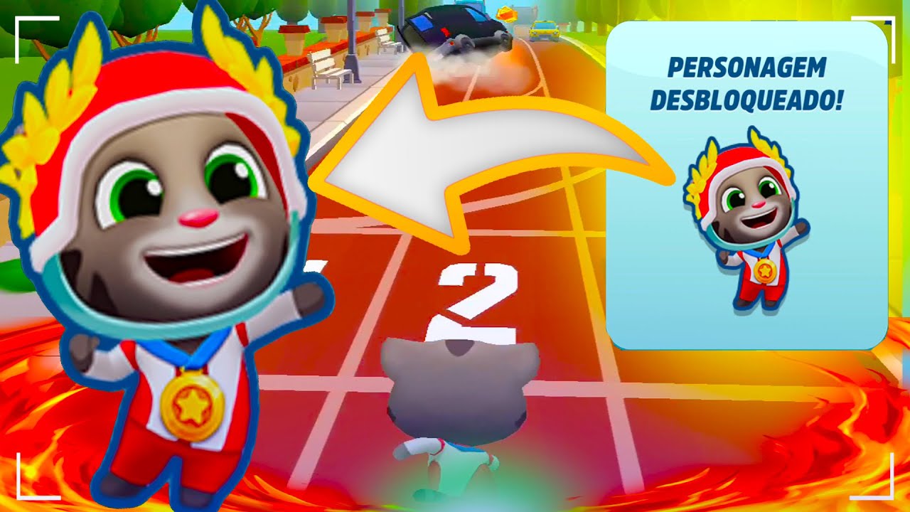 Talking Tom Gold Run - Novo Personagem Tom Campeão Tons Tela Cheia (Nova Jogabilidade) (Android/iOS)