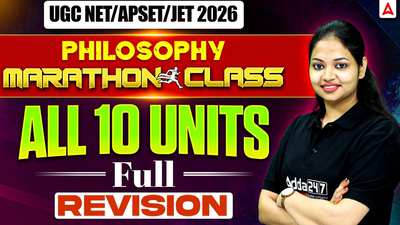 AP SET / JPSC JET Philosophy Marathon Class | AP SET / JPSC JET All 10 Units Full Revision | Tejasvi