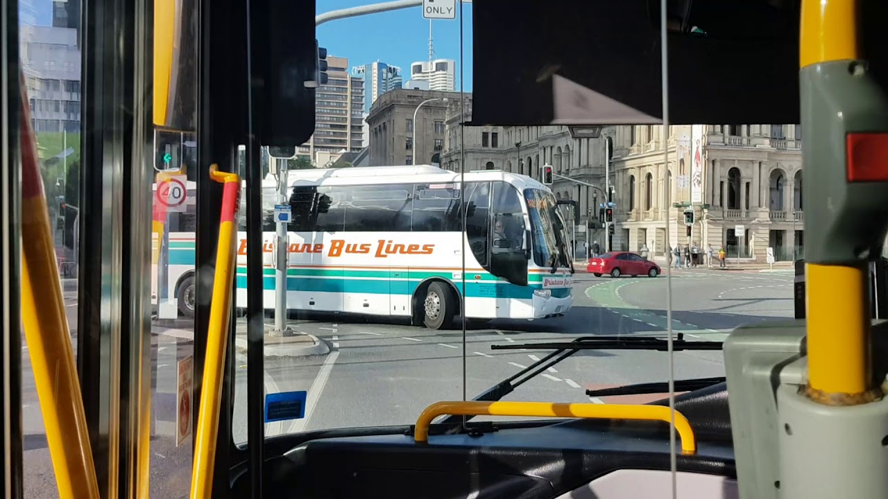 GOMA/State library of Queensland to Roma St busway station in real time.