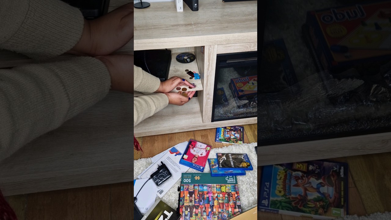 Decluttering My Games Cabinet #organization #cleaning #games #lifehacks #shorts
